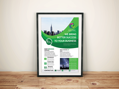 Custom Flyer Design adobe photoshop business card design business card psd corporate branding corporate design corporate flyer corporate identity creative design design front end back end fiverr green illustration logo psd mockup real estate