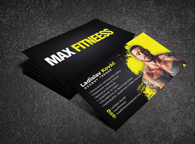 Personal Trainer Fitness Business Card Design adobe photoshop branding business card design business card mockups business card psd fitness fitness business card fitness logo gym gym logo gymnastics maxwell minimal personal trainer psd mockup realistic traditional trainers training vector
