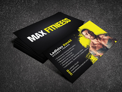 Personal Trainer Fitness Business Card Design