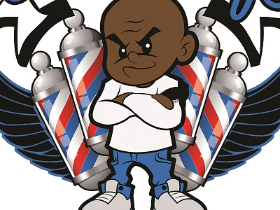 Barber Life of Smokey Johnson animation art barber cartoon digital illustration illustrator logo mascot photoshop smokey johnson vector