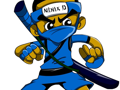 Young Ninja D animation anime cartoon comics flash illustration illustrator mascot vector