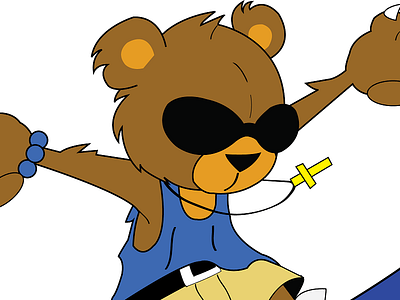 Lil League Bear mascot animation anime art cartoon character design graphics illustration illustrator mascot vector