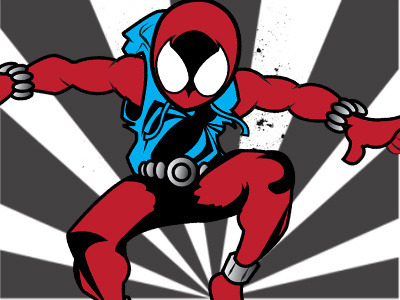 Scarlet spider animation character design graphics illustration illustrator marvel mascot scarlet spider spiderman vector