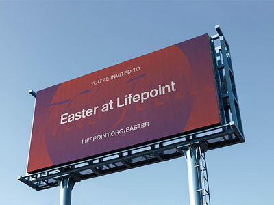 Easter Billboard billboard church easter gradient lifepoint mock up type