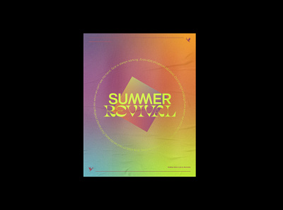 Summer Revival Poster church gradient graphic design poster revival summer type typography