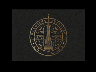 St. Lorenz 175th Anniversary badge branding church design graphic design illustration logo type typography vector