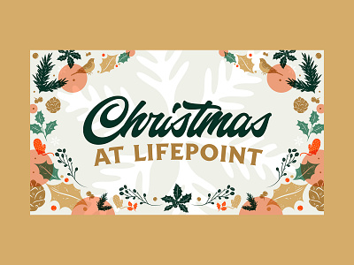 Christmas at Lifepoint 2020 christmas church design graphic design illustration sermon series typography vintage