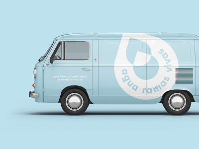 The Aguamobile beverage branding bus design graphic design logo van water