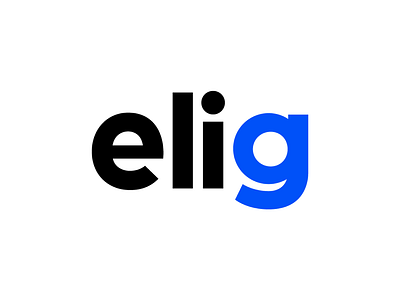 EliG Logo brand brand identity custom type logo minimal typography