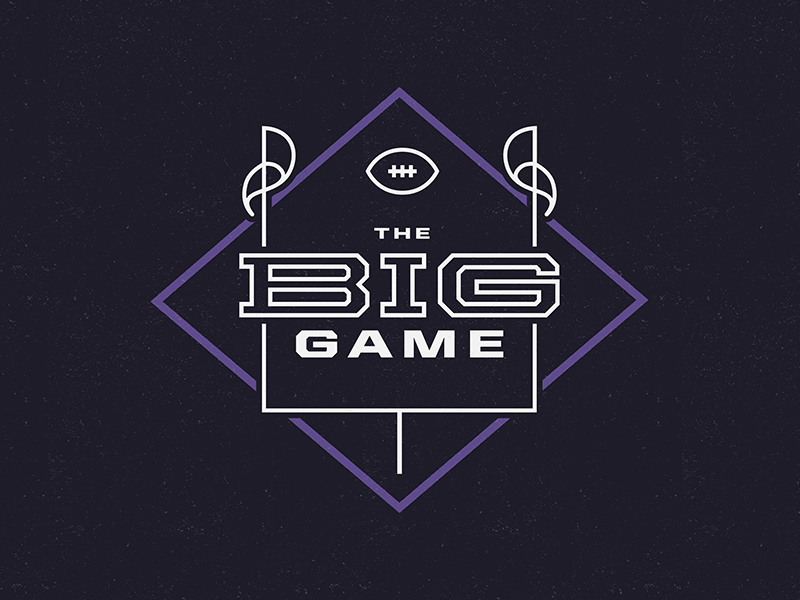 The Big Game athletic branding event football lifepoint pantone sports type ultra violet