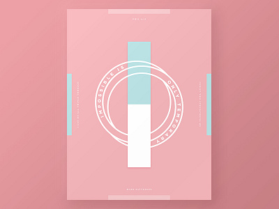 Impossible Is Only Temporary badge color geometry graphic design optical illusion poster symmetry typography