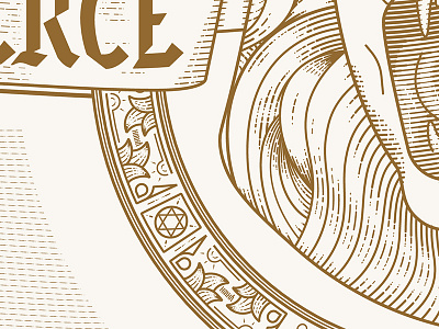 Fierce Faith: Detail illustration linework sermon series shading shot type vector