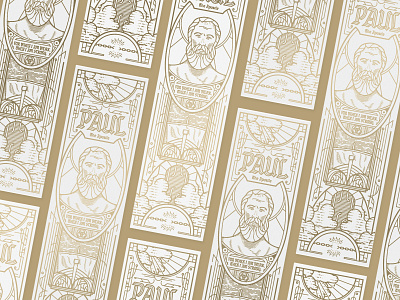 Paul bookmark christianity design gold graphic design illustration layout type typography vector