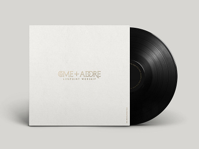 COME + ADORE album artwork christmas church graphic design hebrew layout logo minimal music type typography