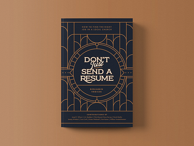 Don’t Just Send A Resume badge book book cover cotton house cover art futura line art typography