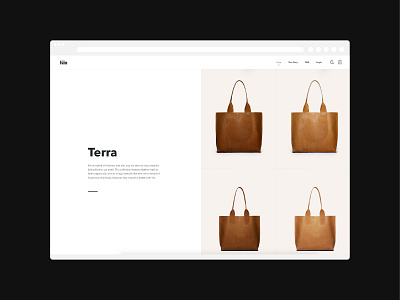 Kin: Terra Collection accesories design fashion graphic design layout leather goods minimal terra ui ux web