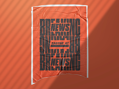Breaking News bold church dharma gothic easter jesus news poster red repetition series graphic sermon series shadow type