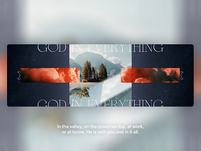 God In Everything bethel music collage design graphic design minimal scripture type
