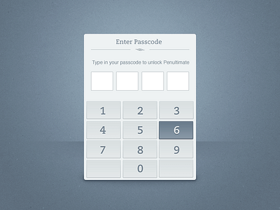 Penultimate Pinlock buttons ios ipad keypad pinlock