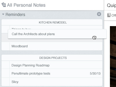 Evernote reminders web