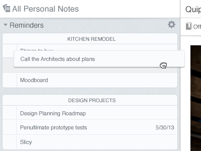 Evernote Reminders for the Web evernote list reminders table to do todo web