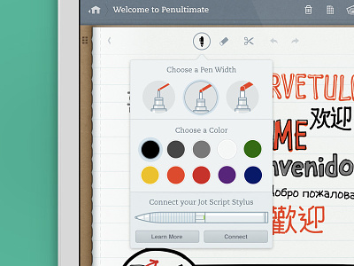 Penultimate Pens color picker dialog evernote ipad pen pens penultimate stylus