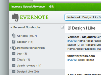 Evernote Web App