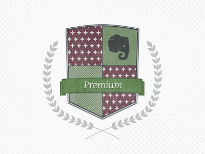 Evernote Premium Crest coat of arms crest evernote green laurels patina premium shield