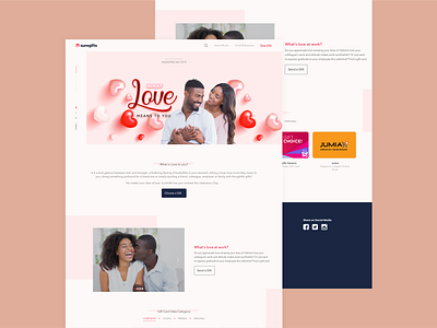 Valentine Day Campaign app design ui ux web website