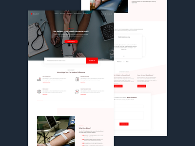 BloodGift app design illustration type ui ux web website