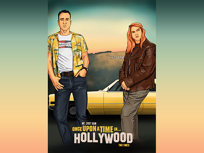 Once Upon A Time In Hollywood character design comic couple fanart illustration movie poster movies procreateapp tarantino