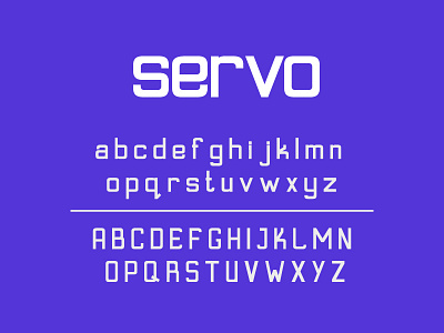 Typeface - Servo type typography vector