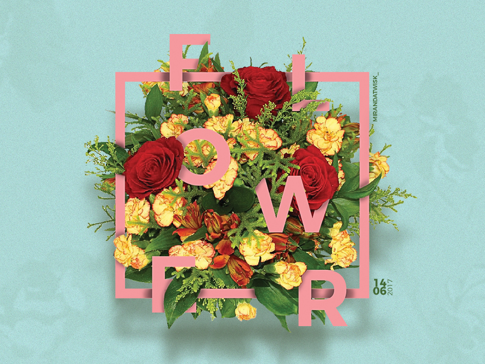 Floral typography effect by Miranda van Twisk on Dribbble