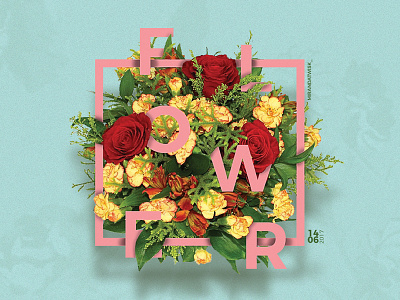 Floral typography effect
