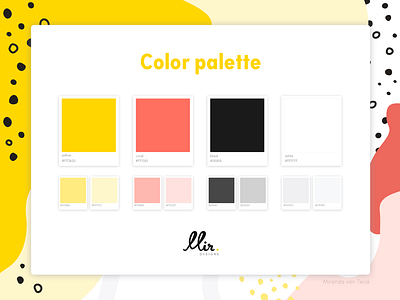 Mir.Design Color Palette artistic branding branding concept color palette color palettes colorful graphic design guidelines hand drawn living coral natural shapes organic shapes