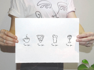 Continuous line art, Time for... beer illustration coffee illustration continuous line continuous line art hand drawn hand drawn illustrations hand drawn lettering illustrations minimalist design minimalistic illustrations minimalistic logo mock up picasso pizza illustration t shirt design t shirt graphic t shirt illustration tshirt art tshirt mockup wine illustration
