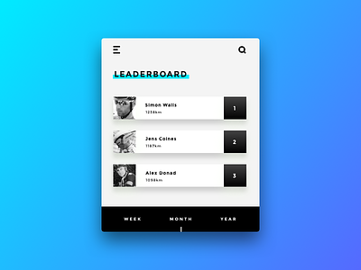 Daily UI challenge #019 — Leaderboard daily daily challange leaderboard ui ux