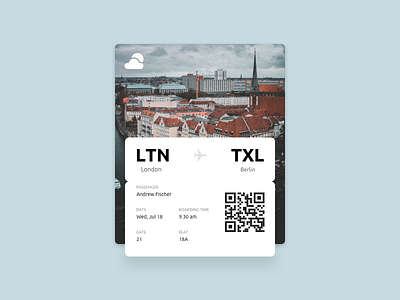 Daily UI challenge #024 — Boarding Pass