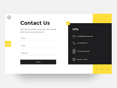 Daily UI challenge #028 — Contact Us