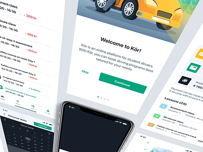 First-ever educational platform for drivers in Norway animation app applicaiton branding design inspiration interface mobile ui ux
