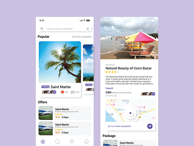 Travel App app design mobile app experience ux