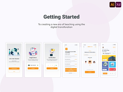 Getting Started app mob mobile app experience ui ux