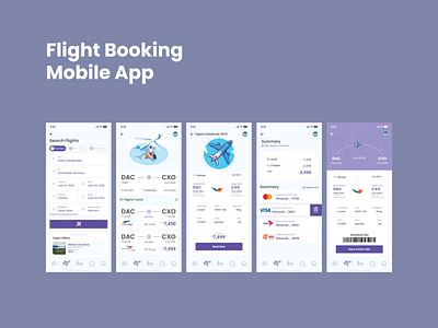 Flight Booking Mobile APP branding ui