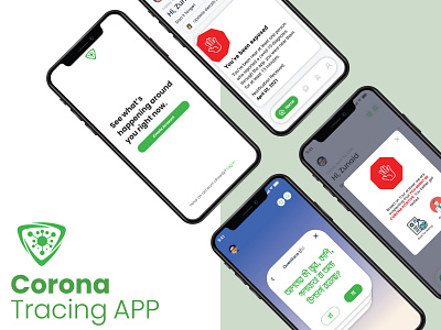 Corona Tracing APP app design mobile app experience ui ux