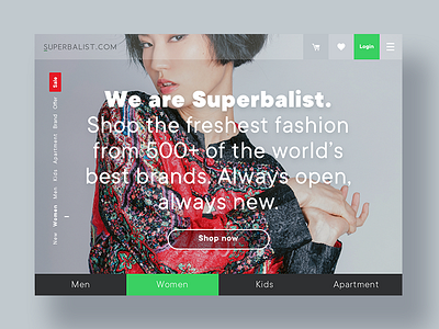 Superbalist Inspired Landing Page ecommerce fashion landing page superbalist web design