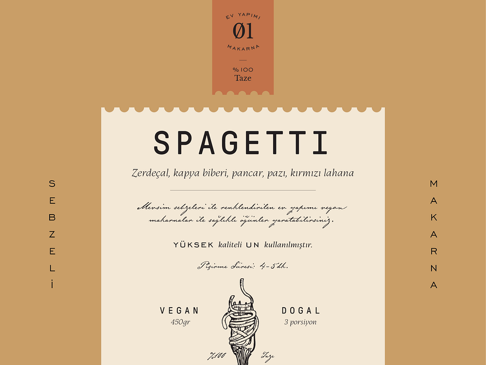 Pasta Label by Cansu Merdamert on Dribbble