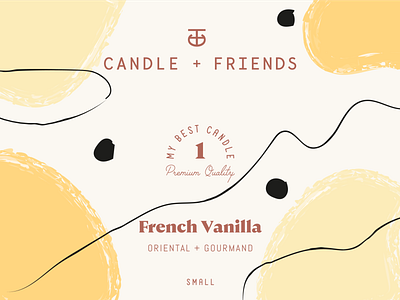 Candle + Friends Labels abstract branding candle label candle packaging illustration istanbul label design labels layout logo logotype luxury mum ambalajı pattern startup startups typography vector
