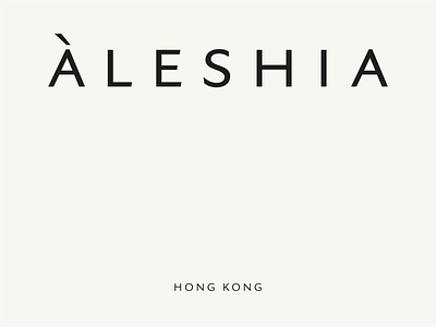 Aleshia Logo Design brand identity branding design graphic design hong kong identity logo logo design logo designer logotype london branding minimal branding vector