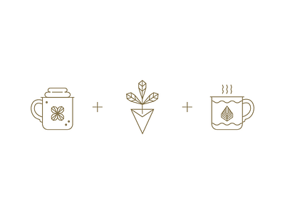 Flower + Coffee Icons