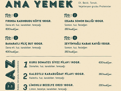 Plus Kitchen Menu food food menu healthy istanbul layout menu plus kitchen typography